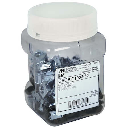 Hammond 10-32 Cagnuts & Screws, 50-Count CAGKIT1032-50